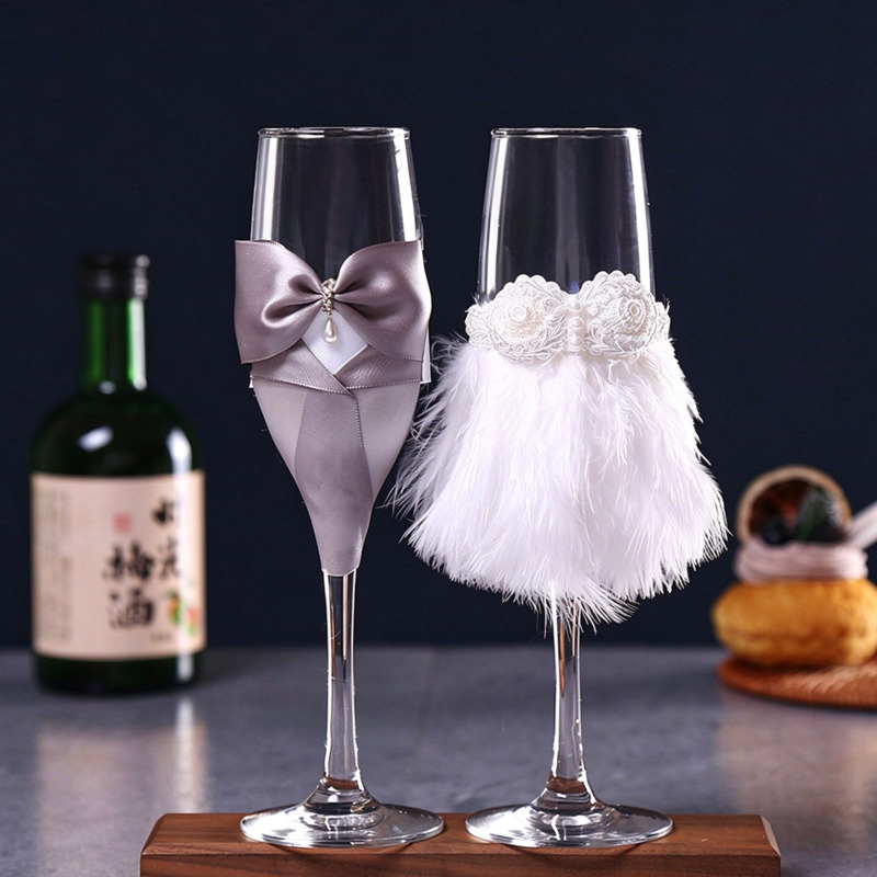 ウェディング用シャンパングラスセット。新郎新婦の衣装に合うグ - Home Bar Set のレビューと価格